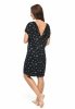 MijaCulture - labour maternity breastfeeding nightdress 4123 M80 Black / Stars
